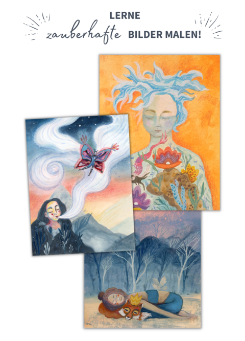 Online malen lernen mit Nora von Wayra Arts - Online Atelier Wayra