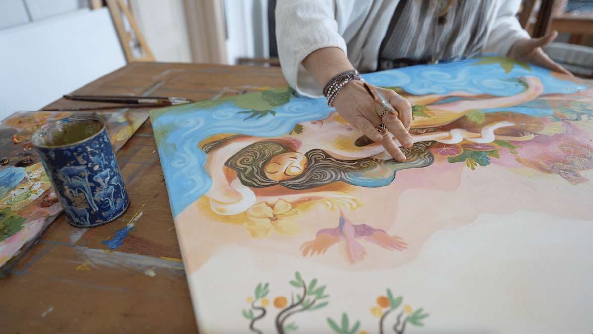 Im Fluss – exklusives Original-Kunstwerk (inkl. Rahmung) – Bild 2