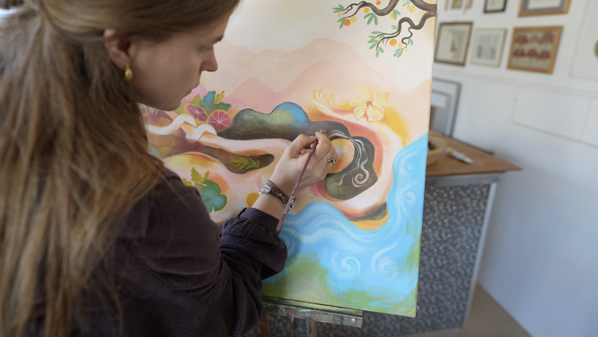 Im Fluss – exklusives Original-Kunstwerk (inkl. Rahmung) – Bild 4