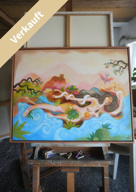 Im Fluss – exklusives Original-Kunstwerk (inkl. Rahmung)